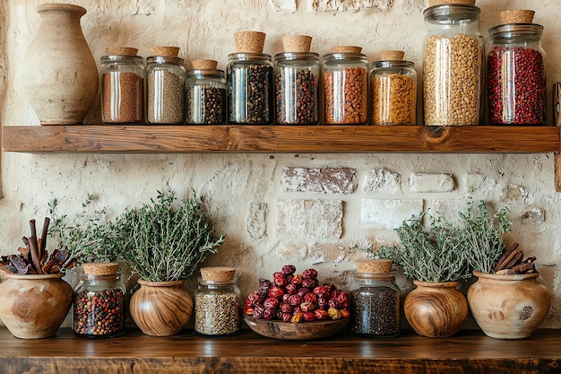 Półka z przyprawami i ziołami